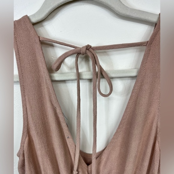 NWT One Clothing Scoop Neckline Tank Top Elastic Waist Tie Back Short Romper S - Picture 6 of 12